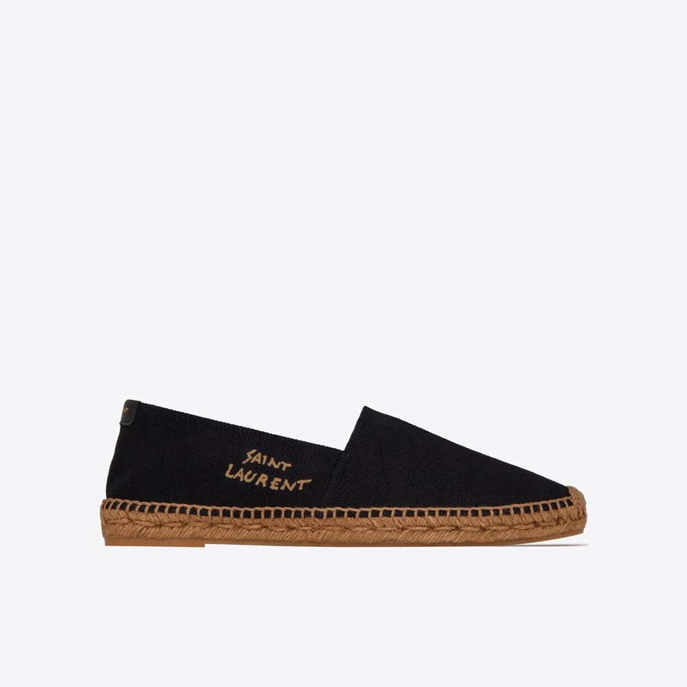 SAINT LAURENT EMBROIDERED ESPADRILLES IN CANVAS